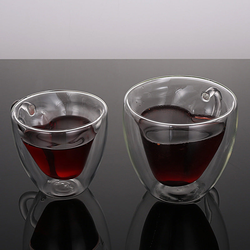 Heart shaped Coffee Cup Heat resistant Glass