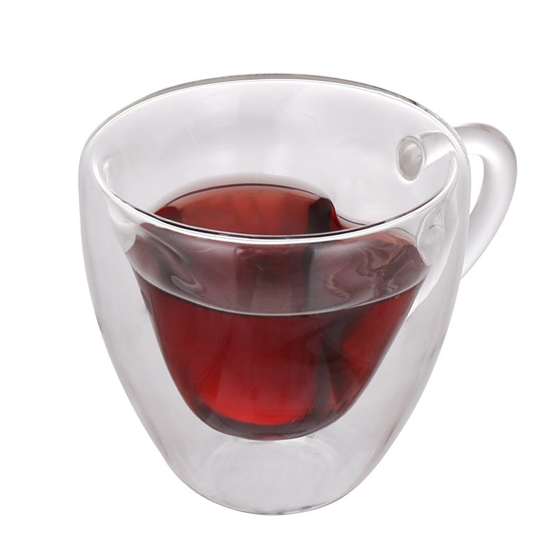 Heart shaped Coffee Cup Heat resistant Glass