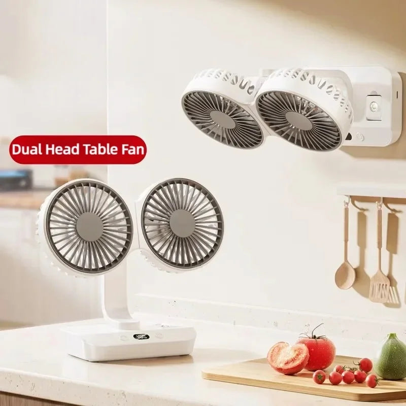 Dual Head Table Fan