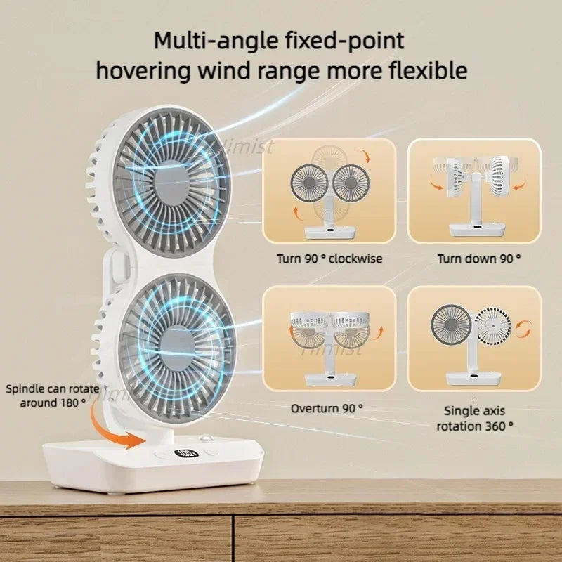 Dual Head Table Fan