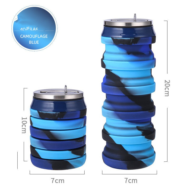 Silicone Folding Retractable Sports Water Bottle