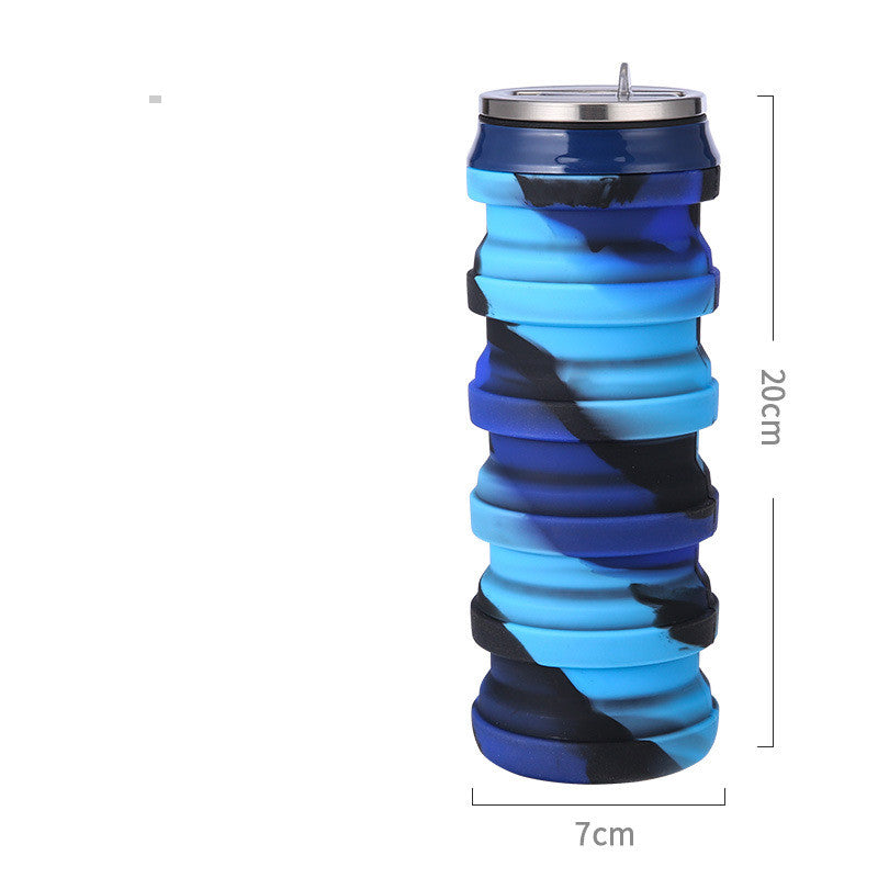 Silicone Folding Retractable Sports Water Bottle