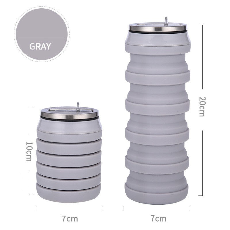 Silicone Folding Retractable Sports Water Bottle