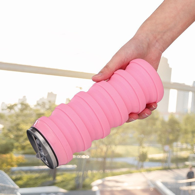 Silicone Folding Retractable Sports Water Bottle