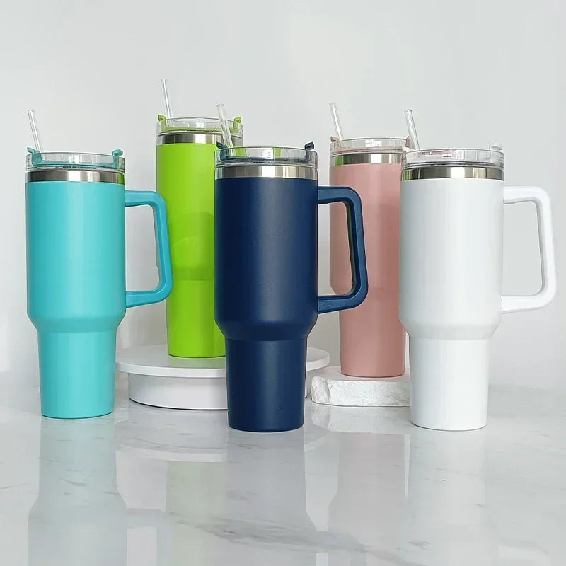 Thermal Tumbler With Lids Straw Coffee Tumbler