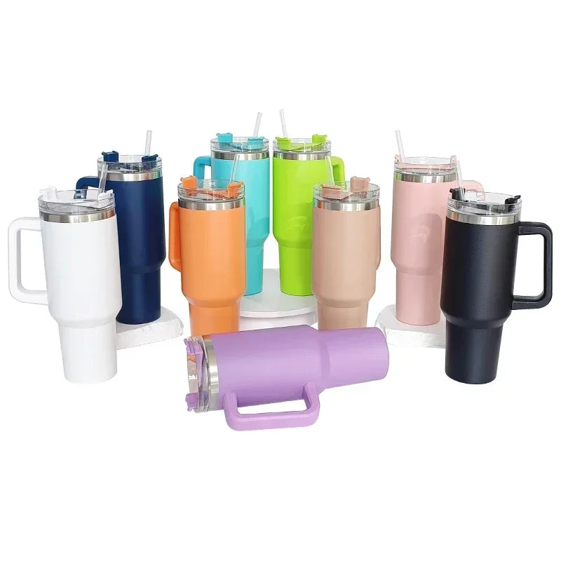 Thermal Tumbler With Lids Straw Coffee Tumbler