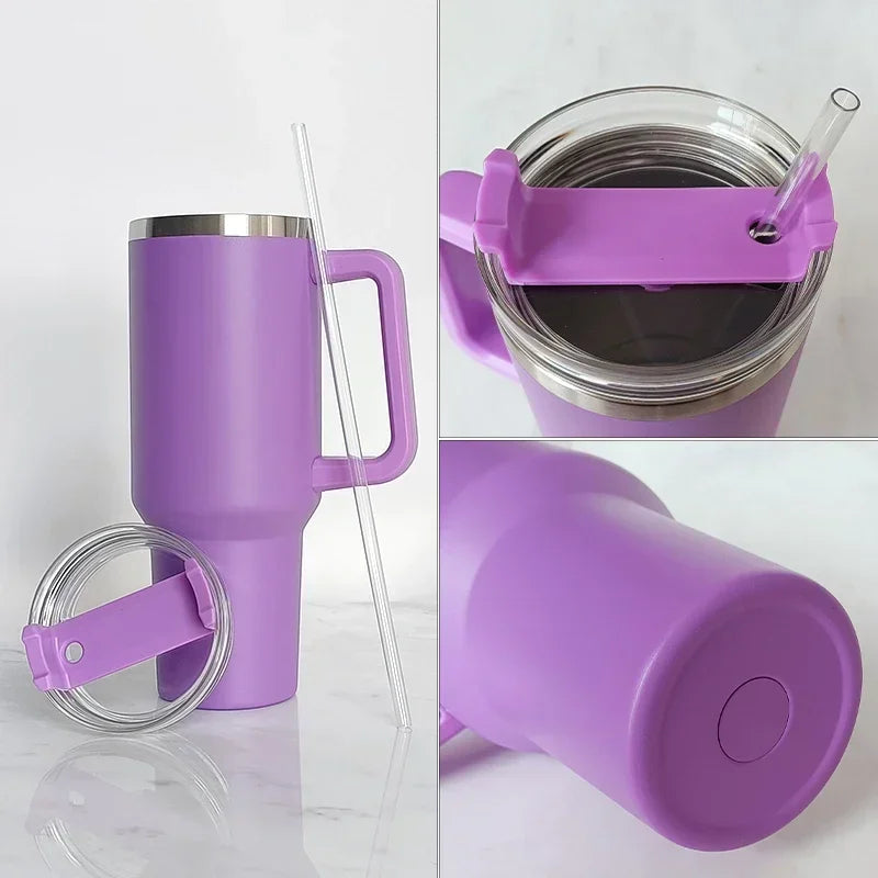 Thermal Tumbler With Lids Straw Coffee Tumbler